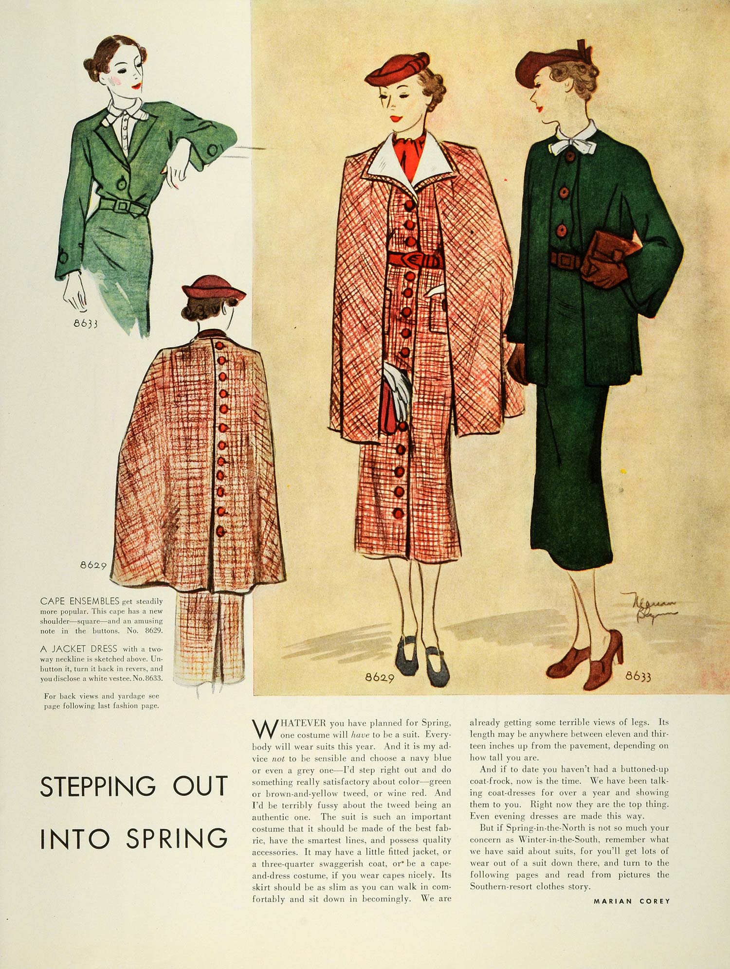 1936 Print McCalls Dressmaker Patterns Women Children North South Spring MCC5