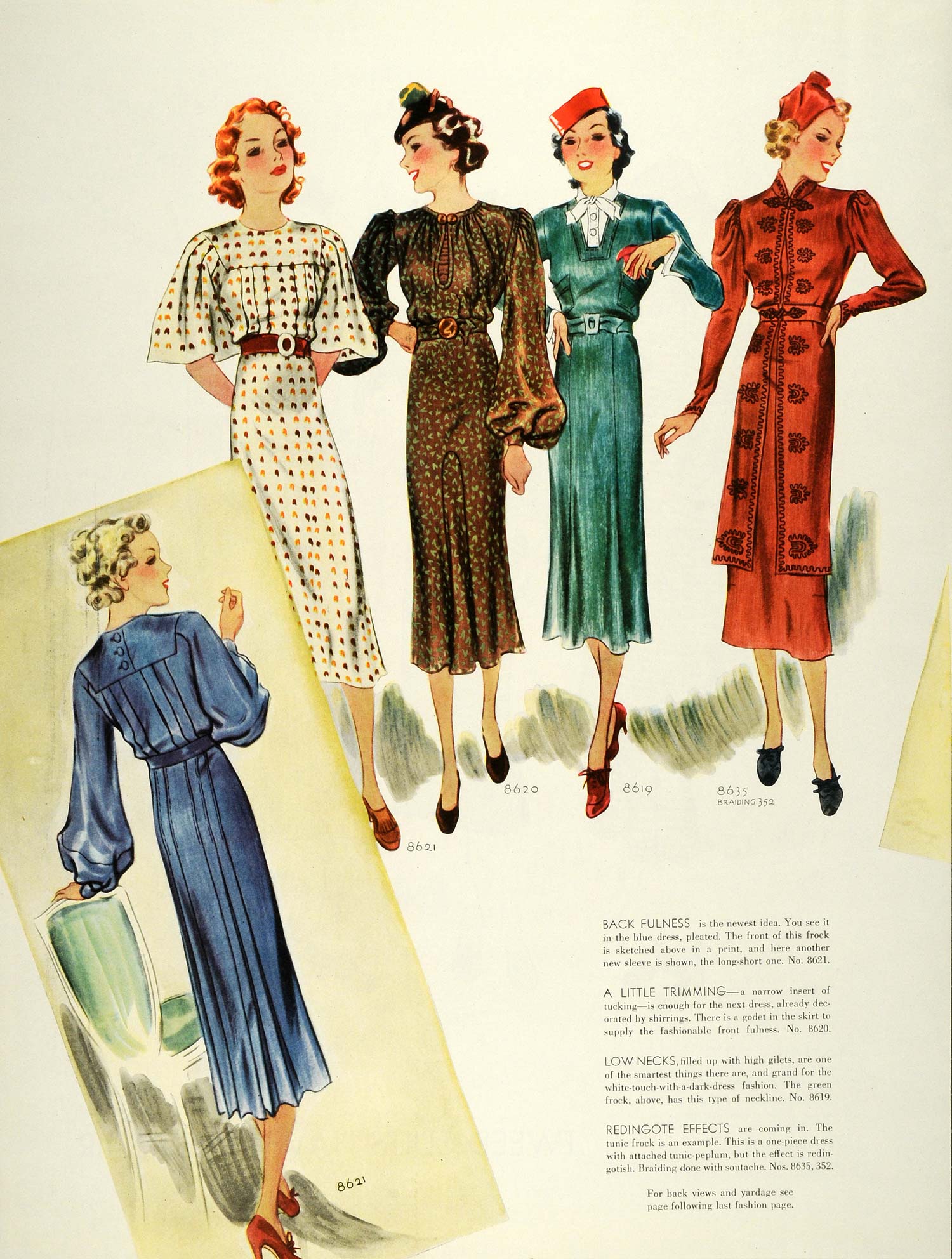 1936 Print McCalls Dressmaker Patterns Women Children North South Spring MCC5