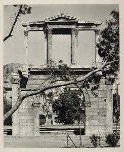 1937 Arch of Hadrian Ruins Roman Emperor Athens Greece - ORIGINAL MD1