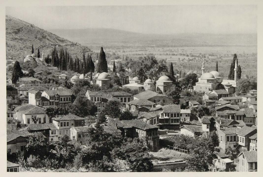1937 Bursa Tomb Mausoleum Ottoman Sultans Brussa Turkey - ORIGINAL MD1