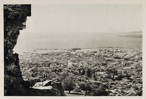 1937 Panorama Izmir Smyrna Harbor Turkey Photogravure - ORIGINAL MD1