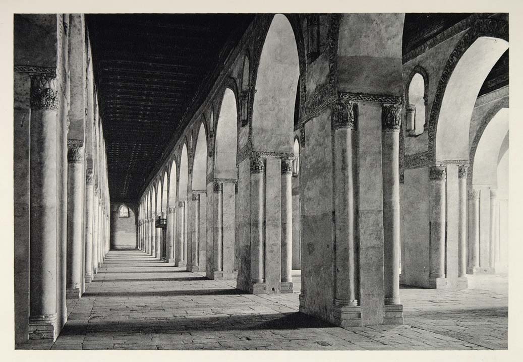1937 Arches Mosque Ahmad Ibn Tulun Cairo Photogravure - ORIGINAL MD1