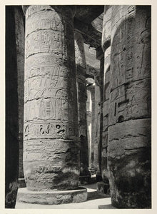 1937 Karnak Great Hypostyle Hall Egypt Photogravure - ORIGINAL PHOTOGRAVURE MD1