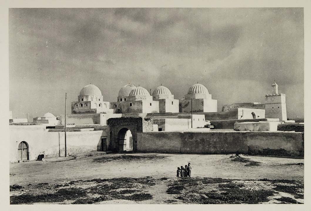 1937 Mosque Sabres Dome Minaret Zaouia Kairouan Tunisia - ORIGINAL MD1