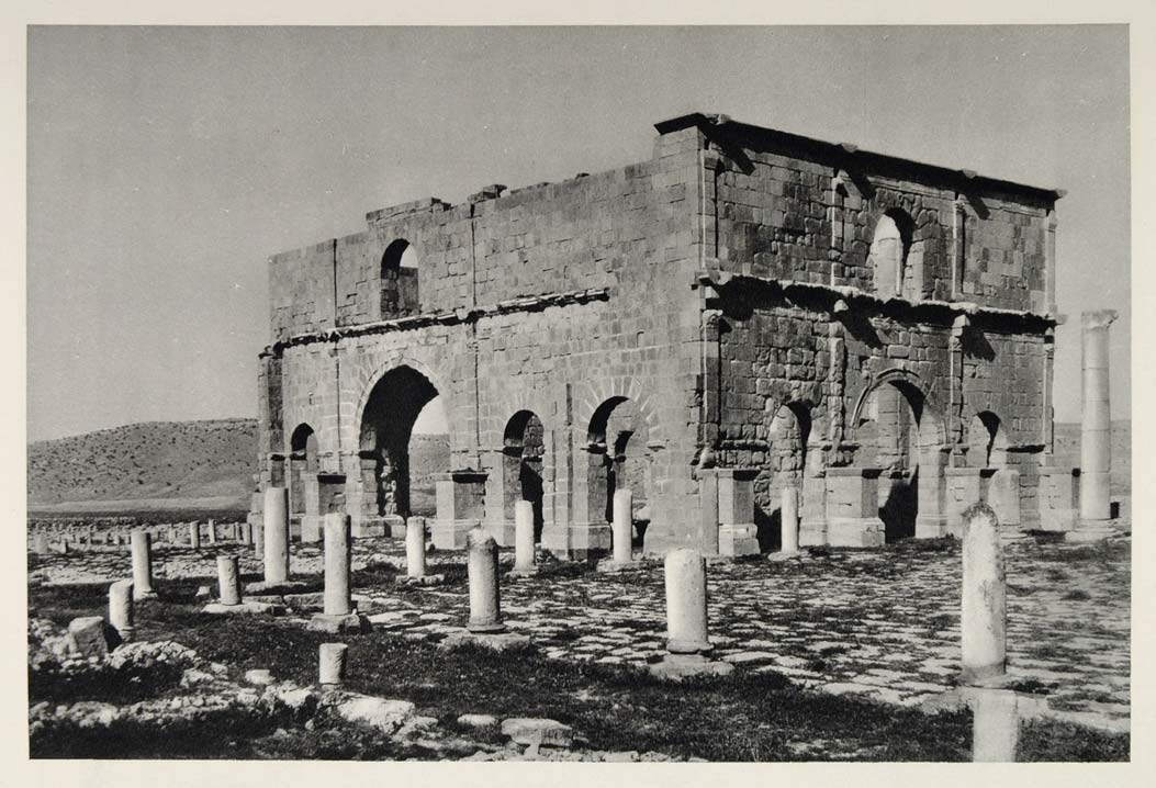 1937 Ruins Roman Praetorium Lambaesis Lambese Algeria - ORIGINAL MD1