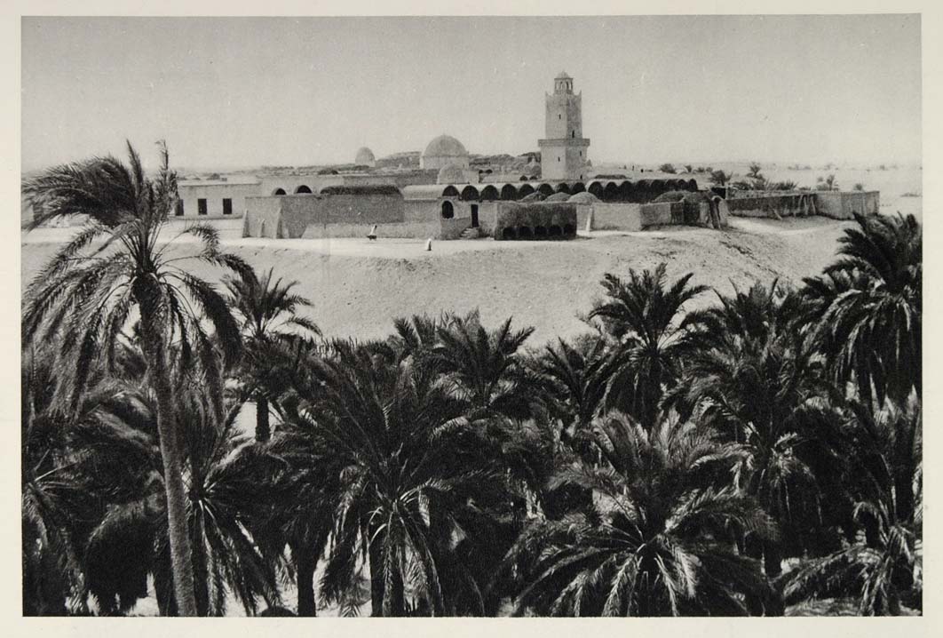 1937 El Oued El Wed Oasis City Algeria North Africa - ORIGINAL PHOTOGRAVURE MD1