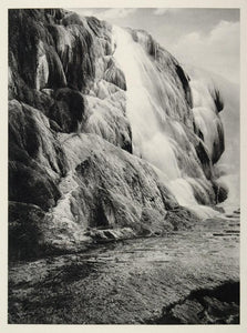 1937 Hammam Meskoutine Cascade Falls Algeria Africa - ORIGINAL PHOTOGRAVURE MD1