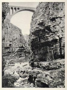 1937 Bridge Rhumel River Gorge Constantine Algeria - ORIGINAL PHOTOGRAVURE MD1