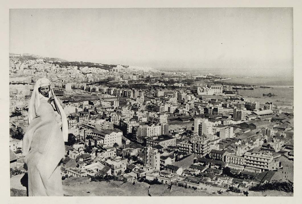 1937 Algiers Alger City Panorama Algeria Photogravure - ORIGINAL MD1
