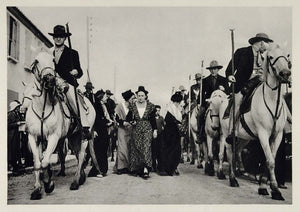 1937 Camargue Horses Gardians Saintes-Maries-de-la-Mer - ORIGINAL MD1