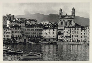 1937 Bastia Port Town Harbor Island Corsica France NICE - ORIGINAL MD1