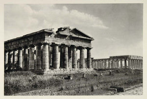 1937 Ruin Temple Hera Apollo Paestum Architecture Italy - ORIGINAL MD1