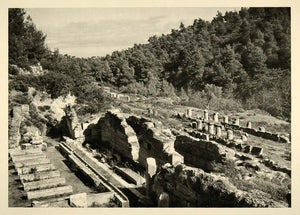 1937 Ruins Amphiaraion Kalamos Greece Photogravure - ORIGINAL PHOTOGRAVURE MD2