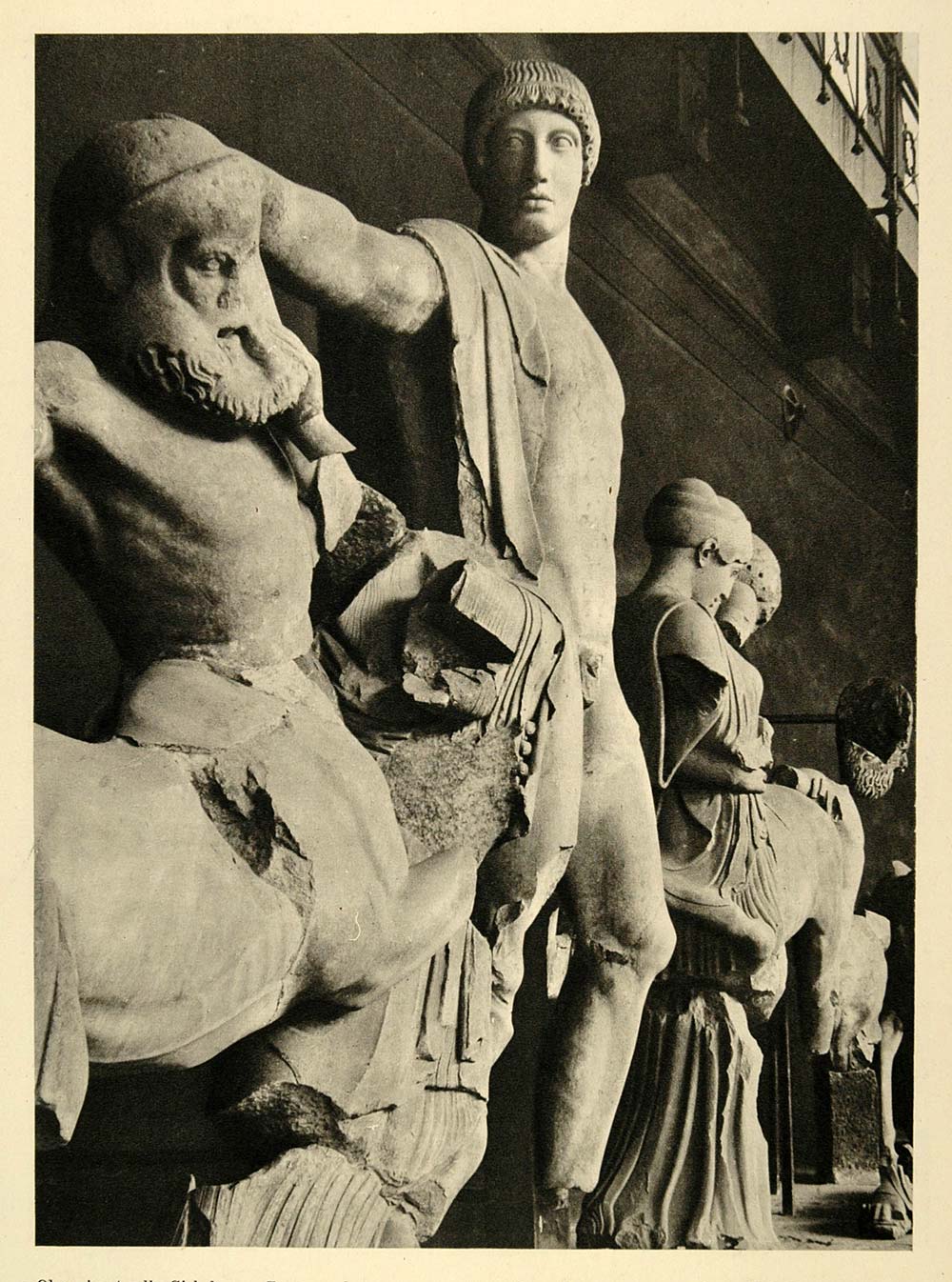 1937 Apollo Temple Zeus Olympia Greece Photogravure - ORIGINAL PHOTOGRAVURE MD2