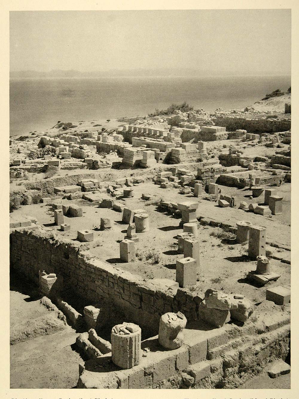 1937 Acropolis Kameiros Kamiros Rhodes Photogravure - ORIGINAL PHOTOGRAVURE MD2