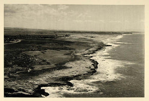 1937 Coast Shoreline Palestine Photogravure Hurlimann - ORIGINAL MD2