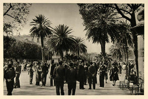 1937 Boulevard Street People Tunis Tunisia Photogravure - ORIGINAL MD2