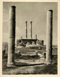 1937 Roman Ruins Timgad Thamugas Algeria Photogravure - ORIGINAL MD2