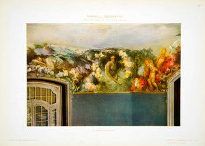 1917 Photolithograph Art Nouveau Painting Villa Brunate Ambrogio Alciati MDA6