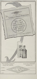 1929 Ad NONSPI Antiseptic Deodorant Perspiration Orig. - ORIGINAL MED2