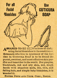 1894 Ad Potter Drug Cuticura Soap Complexion Nails Hair - ORIGINAL MF1