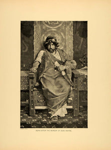 1894 Print Pepin After Duke Waifre's Murder Lybaert Art ORIGINAL HISTORIC MFW2