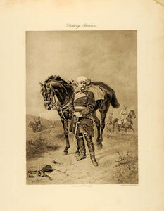 1894 Bismark Paris Military General Officer Soldier Art - ORIGINAL MFW4