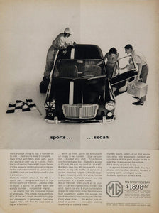 1963 Ad Vintage MG Sports Sedan BMC Automobile Price - ORIGINAL ADVERTISING MG