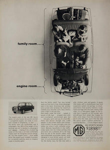 1963 Ad Vintage MG Sports Sedan Family 5 Passenger Car - ORIGINAL ADVERTISING MG