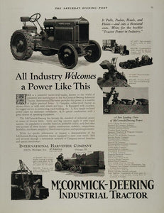 1929 Ad McCormick Deering Industrial Tractor Crawlers - ORIGINAL MIX3