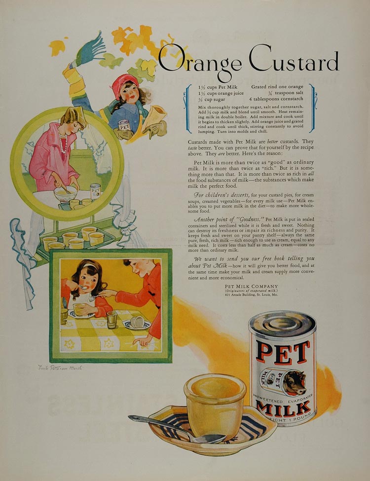 1927 Ad Pet Evaporated Milk Lucile Patterson Marsh - ORIGINAL ADVERTISING MIX3