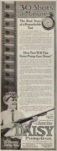 1915 ORIG. Ad Rapid Fire Daisy Pump Gun Air Rifle Boy - ORIGINAL MIX3