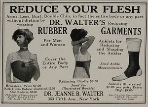 1923 Ad Jeanne B. Walter Rubber Garments Weight Loss - ORIGINAL ADVERTISING MIX4
