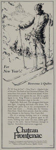 1926 Vintage Ad Chateau Frontenac Hotel Quebec Skiing - ORIGINAL MIX4