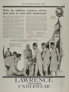 1922 Ad Lawrence Knit Underwear Athletic Union Suit Men - ORIGINAL MIX6