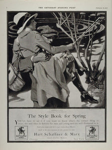 1916 Ad Hart Schaffner Marx Men Fashion Fishermans Luck - ORIGINAL MIX6