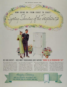 1934 Vintage Ad Frigidaire Electric Refrigerator Spring - ORIGINAL MIX6