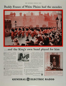 1934 Ad GE Radio King George V Band Grenadier Guards - ORIGINAL ADVERTISING MIX6