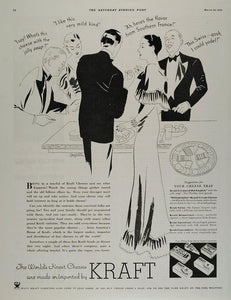 1934 ORIGINAL Vintage Ad Kraft Phenix Cheese Tray Party - ORIGINAL MIX6
