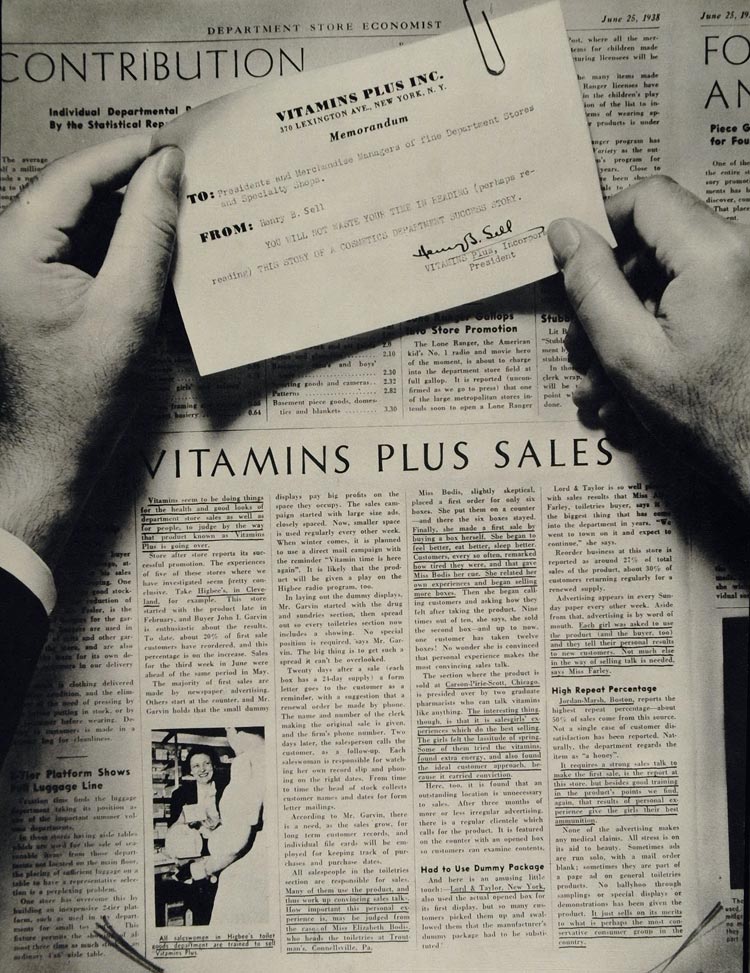 1938 Vintage Ad Vitamins Plus Henry B. Sell Clipping - ORIGINAL ADVERTISING MIX7