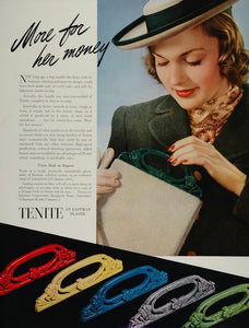 1938 Ad Eastman Tenite Plastic Purse Handle Kingsport - ORIGINAL MIX7