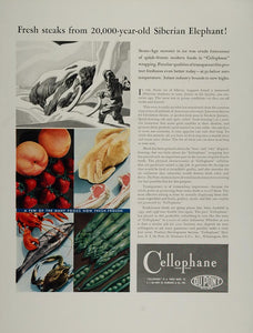 1938 Ad Cellophane DuPont Mammoth Siberian Elephant - ORIGINAL ADVERTISING MIX7