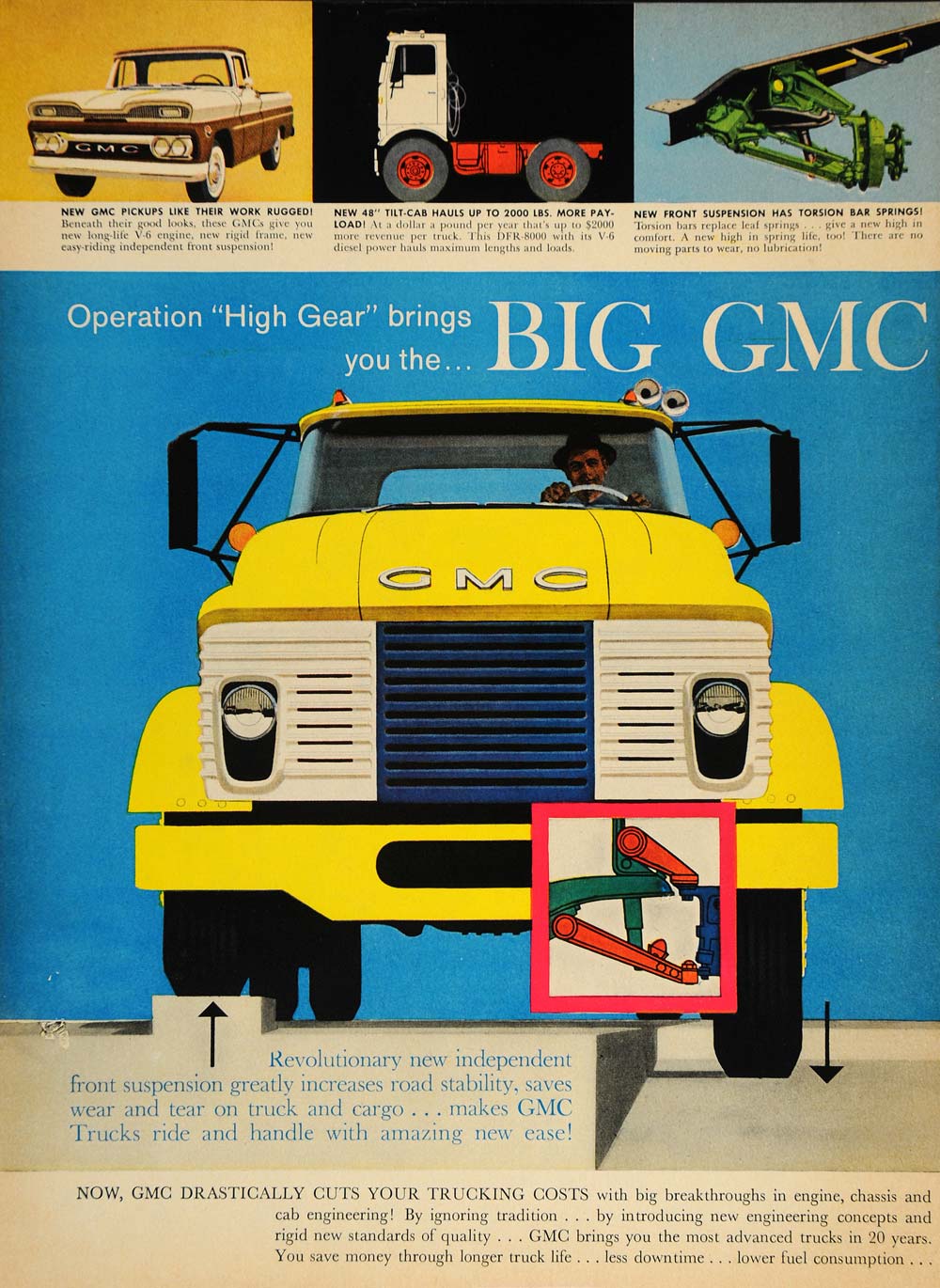 1960 Ad General Motors Truck Pickup Tilt Cab Suspension - ORIGINAL MIX8
