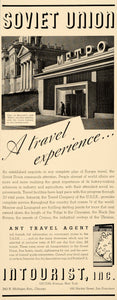 1937 Ad Intourist Travel Soviet Union Lenin Library - ORIGINAL ADVERTISING MIX9
