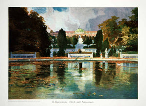 1912 Photolithograph Sanssouci Summer Palace Frederick the Great Potsdam Art MK4