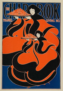 1924 Lithograph Will H. Bradley Mini Poster Art Nouveau Thanksgiving Chapbook
