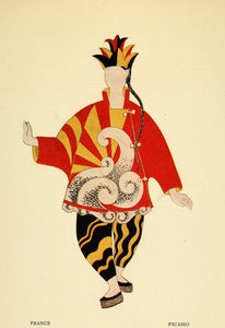 1924 Print Picasso Mini Poster Art Russian Ballet Theatrical Costume Oriental