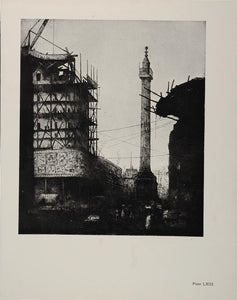 1919 Frank Potter Monument Great Fire London B/W Print - ORIGINAL MODART