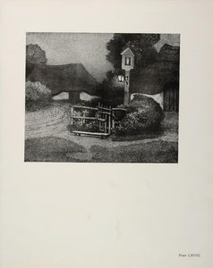 1919 Marc Henry Henri Meunier Chapel Shrine B/W Print - ORIGINAL MODART