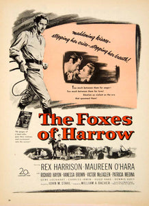 1947 Ad Foxes Harrow Rex Harrison Maureen O'Hara Richard Haydn Vanessa MOV1